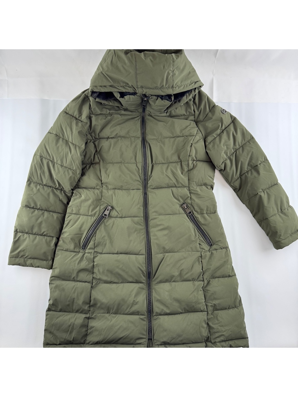 Andrew Marc Women’s Large Olive Parka w Fur Hood